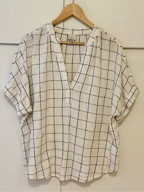 A New Day Windowpane Top XXL